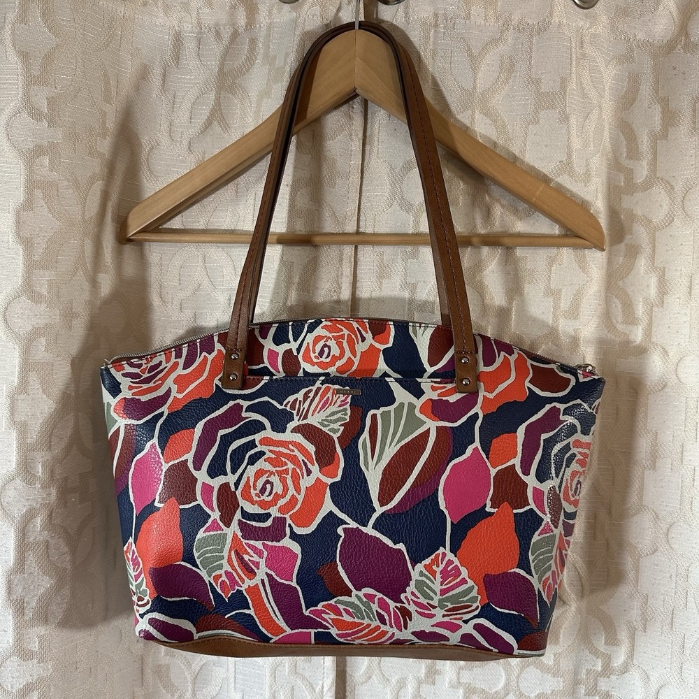 Relic brand floral hobo tote shoulder bag pink/purple/red Flowers